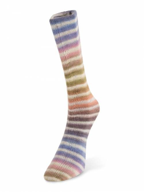 Paint Sock Periwinkle/Rose/Taupe 1