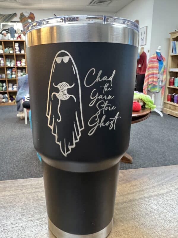 Chad The Yarn Store Ghost Large Tumbler Black 1